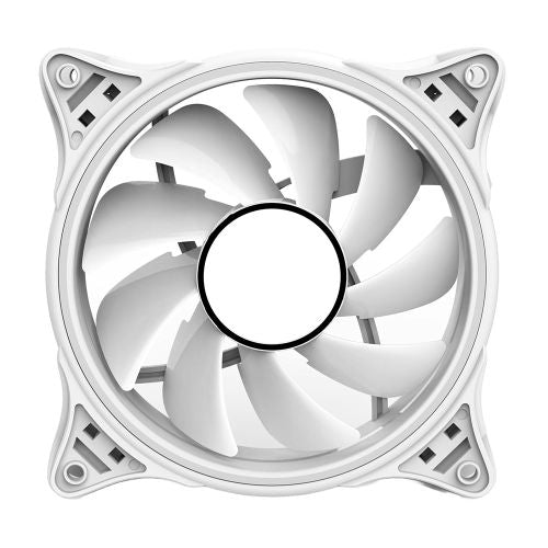 Vida Infinity01 12cm ARGB Dual Ring Case Fan, Hydraulic Bearing, Infinity Mirror Effect, 1200 RPM, White - X-Case.co.uk Ltd