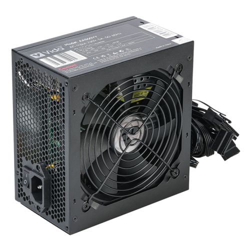 Vida Lite 500W ATX PSU, Fluid Dynamic Ultra-Quiet Fan, Flat Black Cables, Power Lead Not Included - X-Case.co.uk Ltd